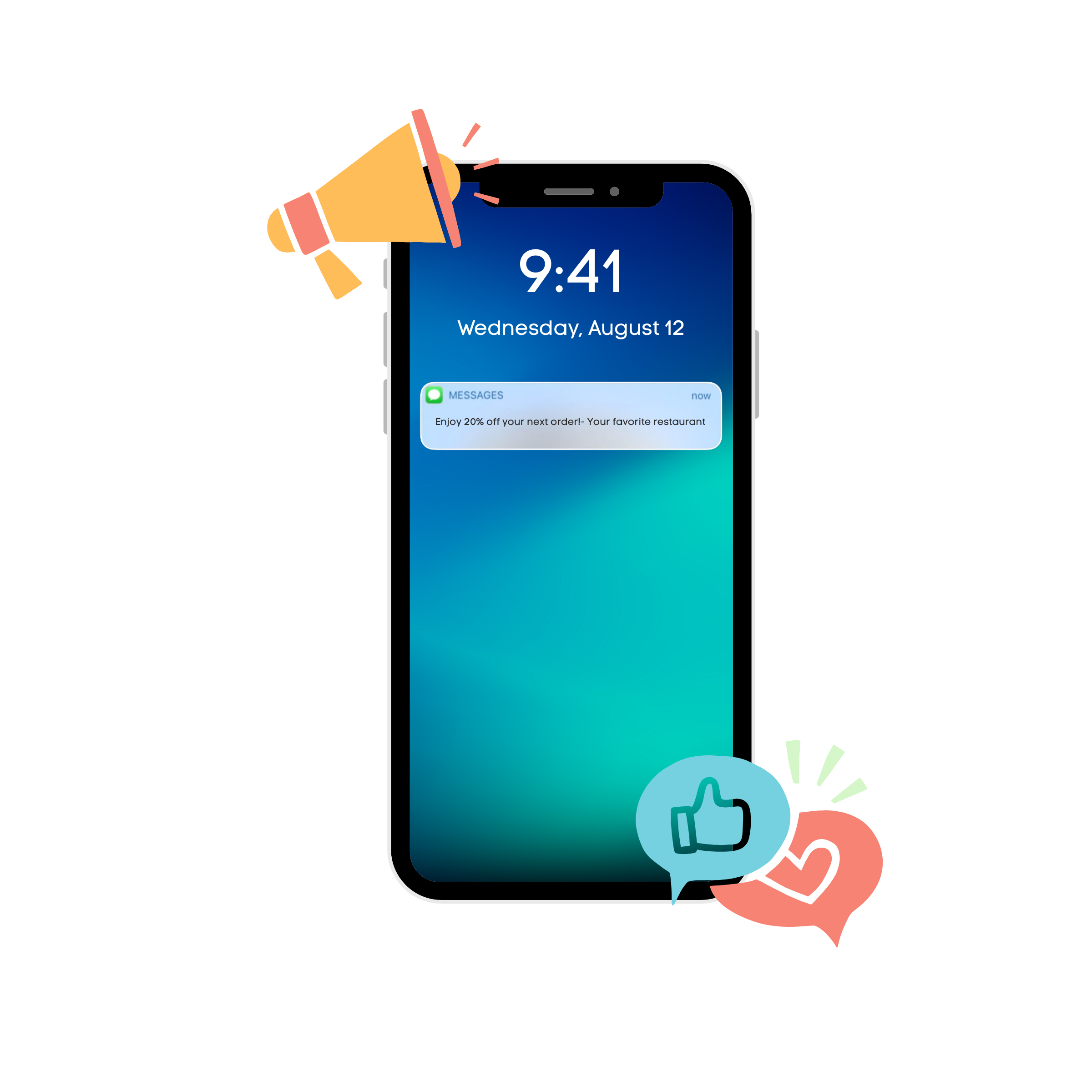 SMS Campaign showing promotional messages on phone